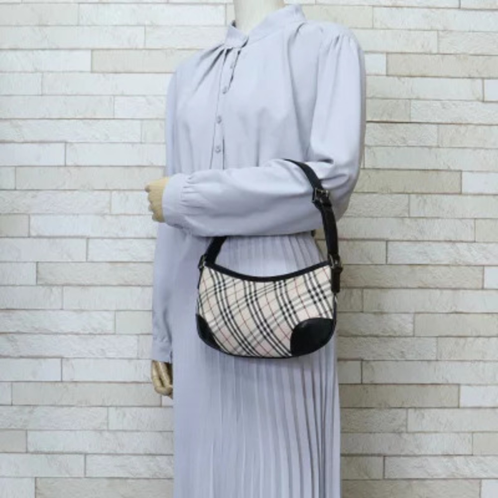 Burberry beige Check canvas handbag Nova